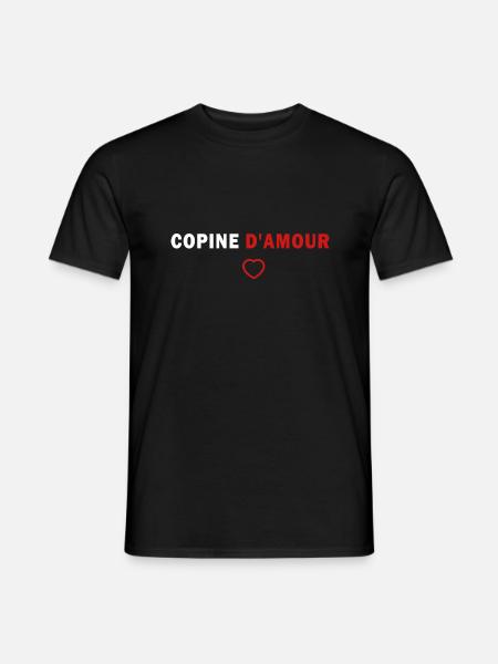 copine d amour - T-shirt homme - noir