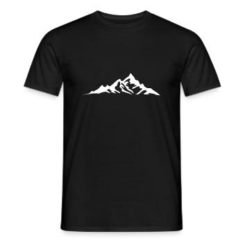 Berg Berge - Männer T-Shirt - Schwarz - Vorne - AI Model Male 178 light (178cm)
