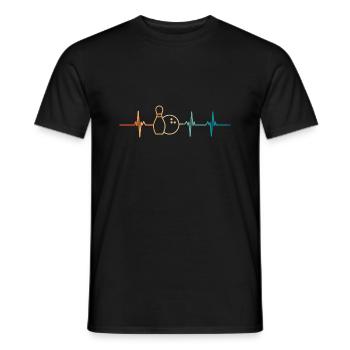 Battement de cœur Bowling - T-shirt homme - noir - Devant - AI Model Male 178 light (178cm)