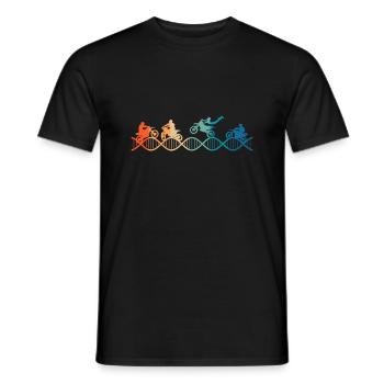 Motorradfahren liegt mir im Blut - Männer T-Shirt - Schwarz - Vorne - AI Model Male 178 light (178cm)