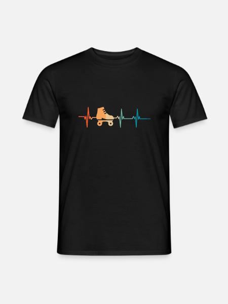 Roller Heartbeat - Men's T-Shirt - black