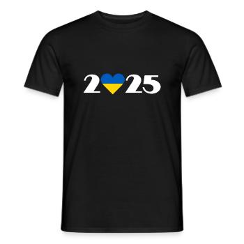 I love Ukraine 2025, Trip to Ukraine 2025 - Men's T-Shirt - black - Front - AI Model Male 178 light (178cm)