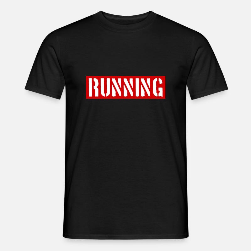 Marathon - Running - Jogging - Läufer - Männer T-Shirt - Schwarz