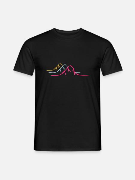 3 colorful mountains Alps - Men's T-Shirt - black
