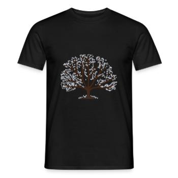 Tree in the winter - Men's T-Shirt - black - Front - AI Model Male 178 light (178cm)