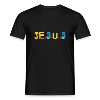 Jesus - Männer T-Shirt - Schwarz - Vorne - AI Model Male 178 light (178cm)