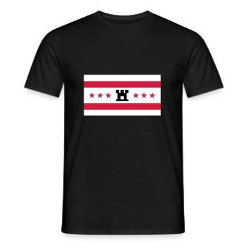 Die Flagge von Drenthe - Männer T-Shirt - Schwarz - Vorne - AI Model Male 178 light (178cm)