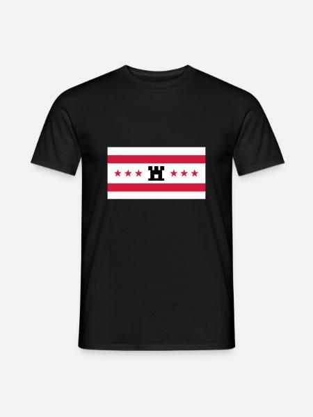 Le drapeau de Drenthe - T-shirt homme - noir