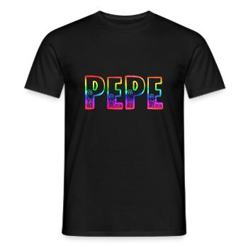 Pepe RS Rainbow - Men's T-Shirt - black - Front - AI Model Male 178 light (178cm)