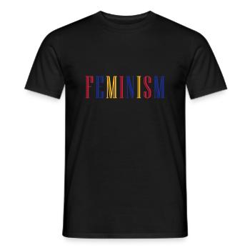 FEMINISM - Men's T-Shirt - black - Front - AI Model Male 178 light (178cm)