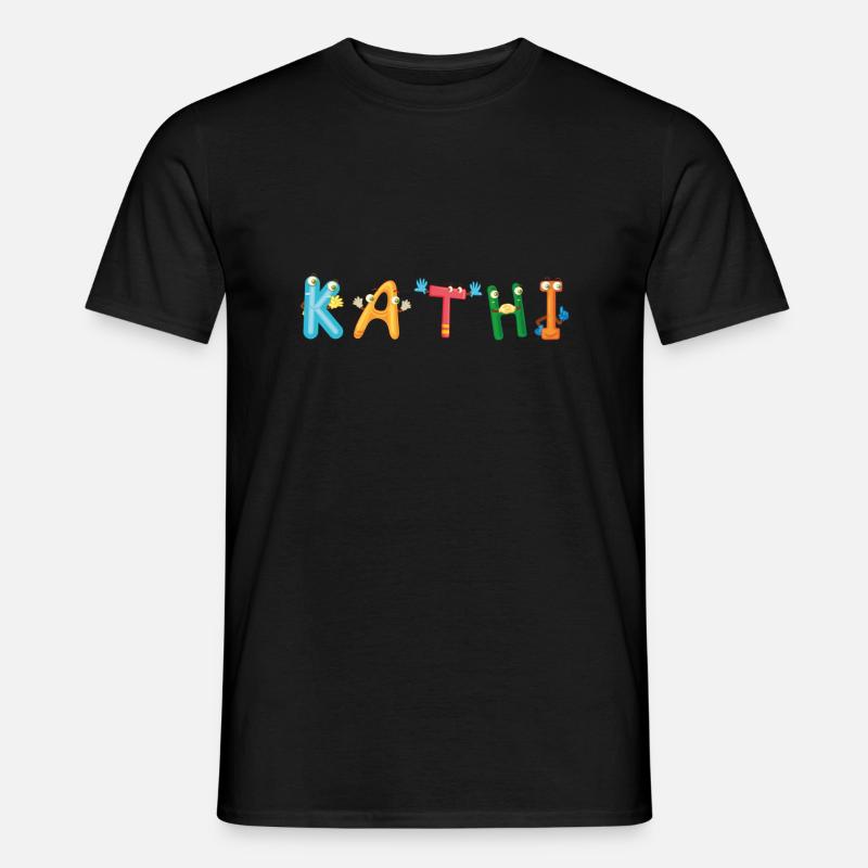 Kathi - Männer T-Shirt - Schwarz