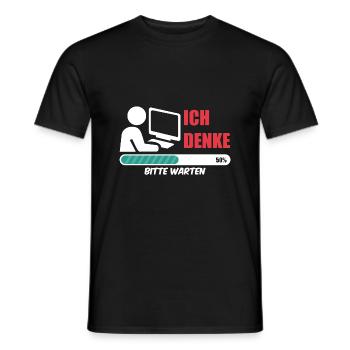 Informatiker ich denke Nerd coding Admin Geek IT - Männer T-Shirt - Schwarz - Vorne - AI Model Male 178 light (178cm)