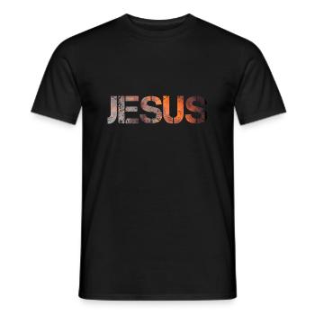 Jésus, nom de Jésus - T-shirt homme - noir - Devant - AI Model Male 178 light (178cm)