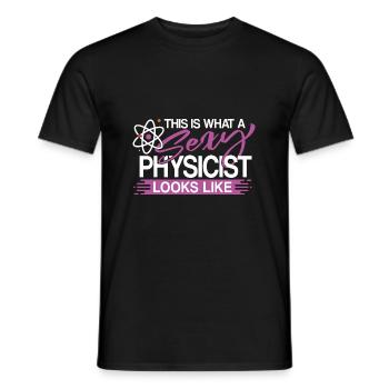 Physicist - Men's T-Shirt - black - Front - AI Model Male 178 light (178cm)