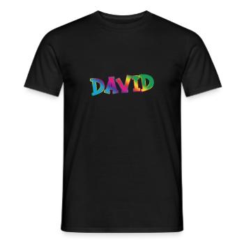 David - T-shirt homme - noir - Devant - AI Model Male 178 light (178cm)