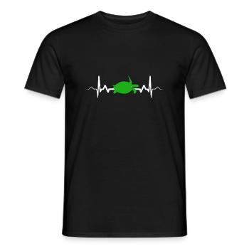 Turtle Heartbeat Gifted Pet - Men's T-Shirt - black - Front - AI Model Male 178 light (178cm)