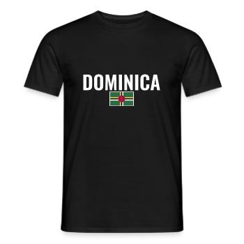 Dominica Dominican Flag - Men's T-Shirt - black - Front - AI Model Male 178 light (178cm)