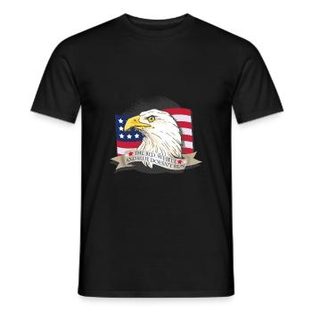 Amerikanischer Adler USA - Männer T-Shirt - Schwarz - Vorne - AI Model Male 178 light (178cm)