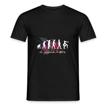 The evolution of gymnastics - do gymnastics - Men's T-Shirt - black - Front - AI Model Male 178 light (178cm)