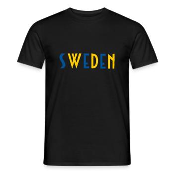 Suède - T-shirt homme - noir - Devant - AI Model Male 178 light (178cm)