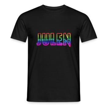julen rs regenbogen - Männer T-Shirt - Schwarz - Vorne - AI Model Male 178 light (178cm)