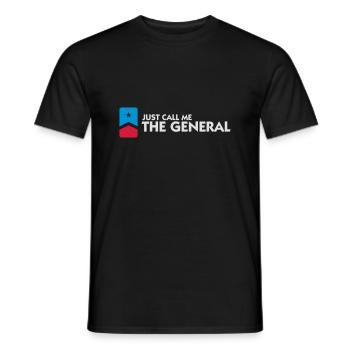Appelez-moi simplement le général - T-shirt homme - noir - Devant - AI Model Male 178 light (178cm)