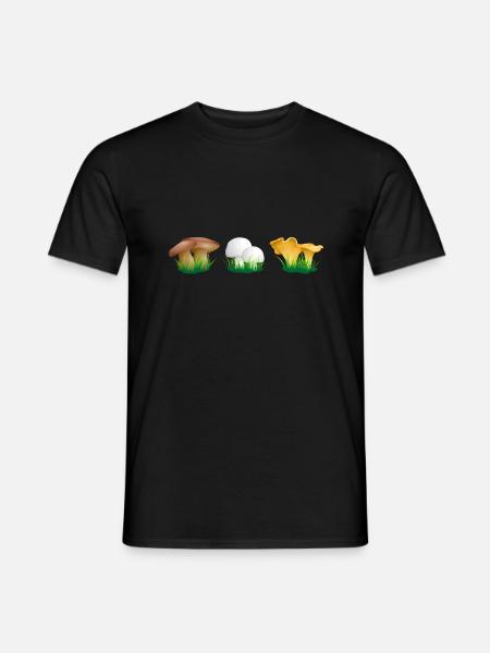 Pilze - Männer T-Shirt - Schwarz