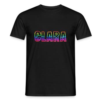 clara rs rainbow - Men's T-Shirt - black - Front - AI Model Male 178 light (178cm)