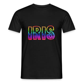 iris rs regenbogen - Männer T-Shirt - Schwarz - Vorne - AI Model Male 178 light (178cm)