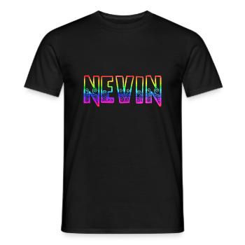 nevin rs arc-en-ciel - T-shirt homme - noir - Devant - AI Model Male 178 light (178cm)