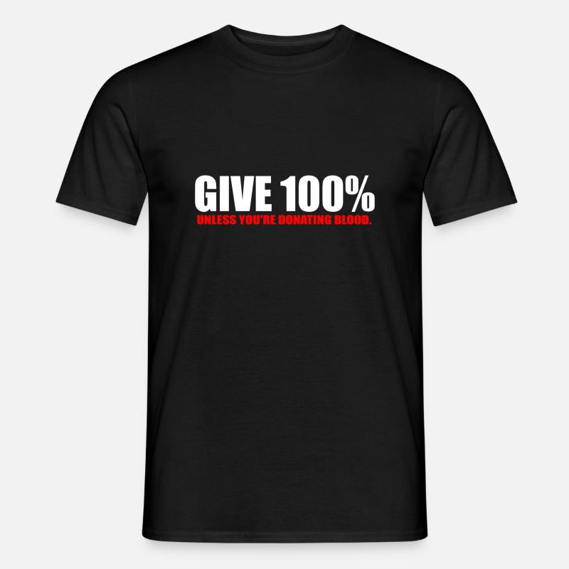 Blut spenden lustiges Zitat - Männer T-Shirt - Schwarz