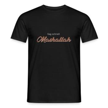 Sag schnell Mashallah - Männer T-Shirt - Schwarz - Vorne - AI Model Male 178 light (178cm)