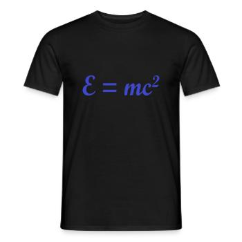 e ist gleich mc2 - Männer T-Shirt - Schwarz - Vorne - AI Model Male 178 light (178cm)