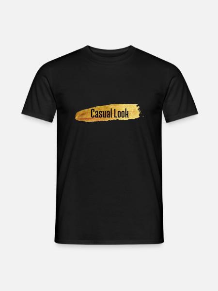 casual Look - Männer T-Shirt - Schwarz