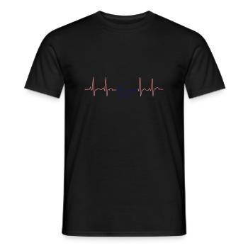 EKG-Kurve Pferd - Männer T-Shirt - Schwarz - Vorne - AI Model Male 178 light (178cm)