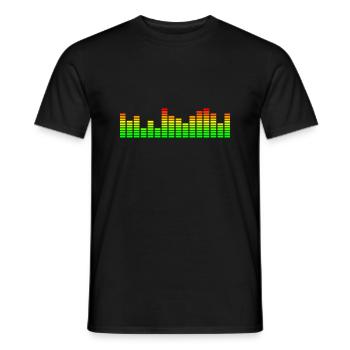 Music equalizer & visualizer - Men's T-Shirt - black - Front - AI Model Male 178 light (178cm)