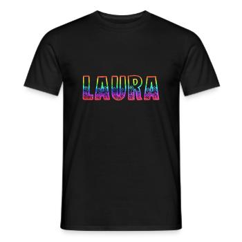 Laura RS Rainbow - T-shirt homme - noir - Devant - AI Model Male 178 light (178cm)