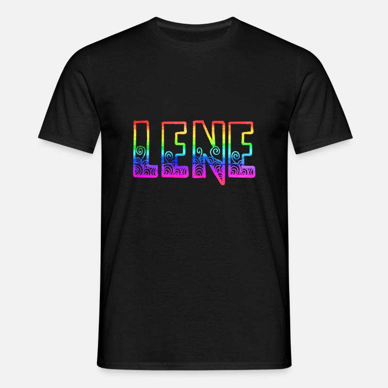 lene rs regenbogen - Männer T-Shirt - Schwarz