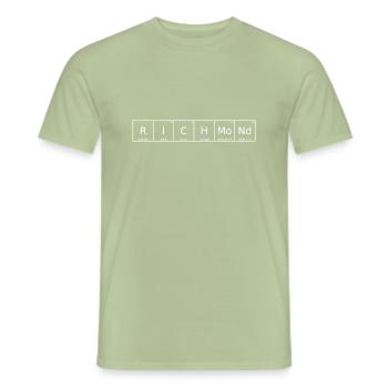 Richmond Nom Prénom Chimie Tableau périodique - T-shirt homme - vert sauge - Devant - AI Model Male 178 light (178cm)