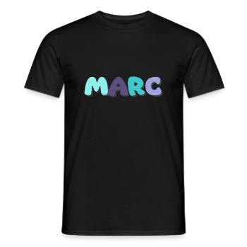Name - Marc - Männer T-Shirt - Schwarz - Vorne - AI Model Male 178 light (178cm)