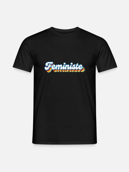 Féministe Rétro - T-shirt homme - noir