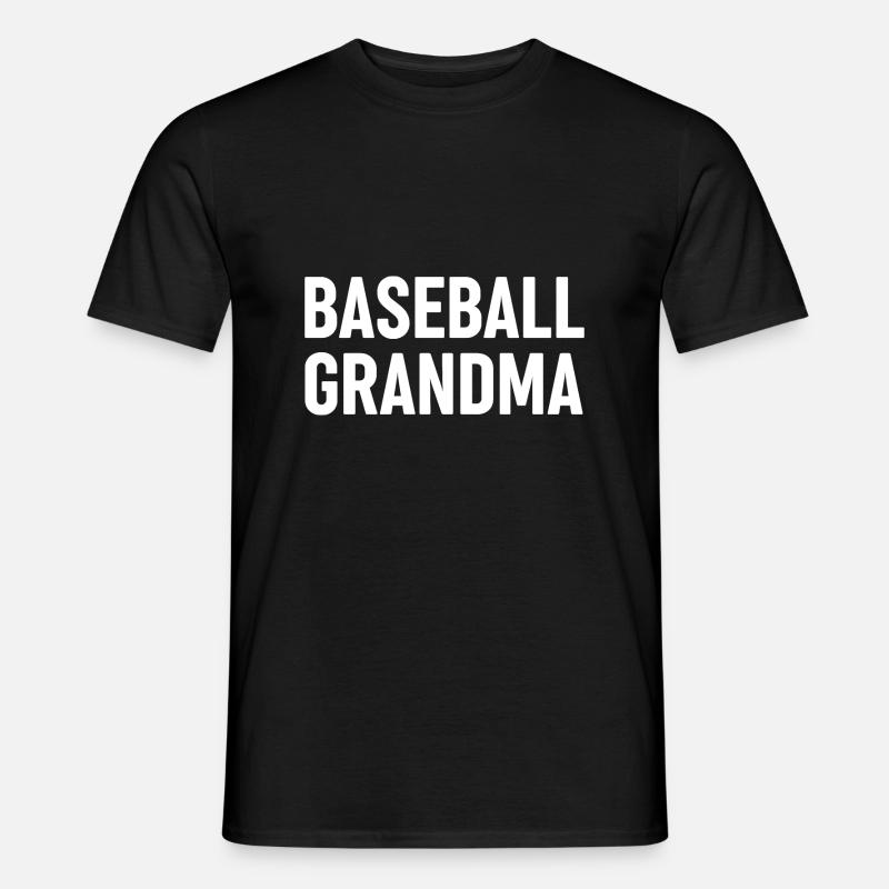 Baseball-Oma - Männer T-Shirt - Schwarz