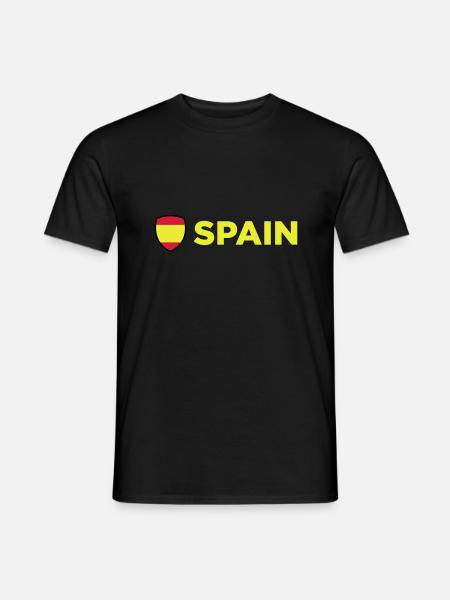 National Flag Of Spain - Men's T-Shirt - black