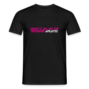 Leave It All On The Reformer #pilates 3 - Männer T-Shirt - Schwarz - Vorne - AI Model Male 178 light (178cm)