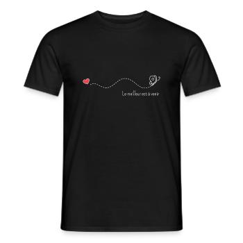Le meilleur est à venir - T-shirt homme - noir - Devant - AI Model Male 178 light (178cm)