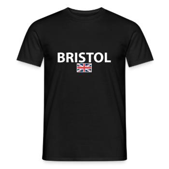 Bristol UK Britische Flagge Brite - Männer T-Shirt - Schwarz - Vorne - AI Model Male 178 light (178cm)