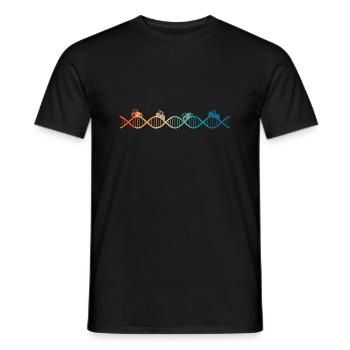 der Traktor liegt in meiner DNA - Männer T-Shirt - Schwarz - Vorne - AI Model Male 178 light (178cm)