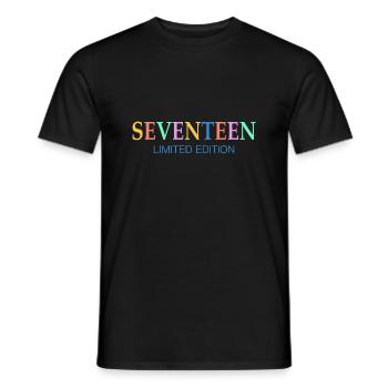 Cadeau 17ème anniversaire dix-sept rétro - T-shirt homme - noir - Devant - AI Model Male 178 light (178cm)