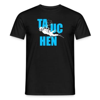 tauchen - Männer T-Shirt - Schwarz - Vorne - AI Model Male 178 light (178cm)