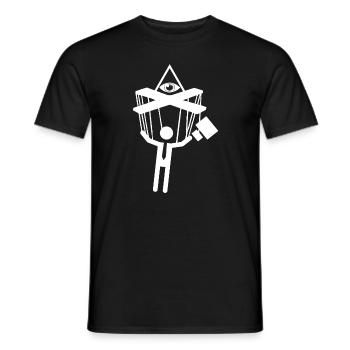 Gift pyramid sun eye Illuminati Egypt - Men's T-Shirt - black - Front - AI Model Male 178 light (178cm)